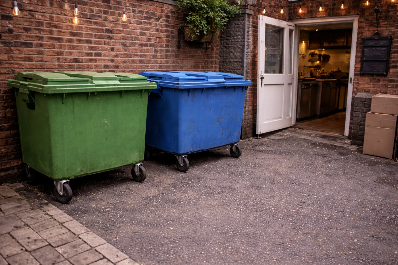 orla's bistro backside after waste removal